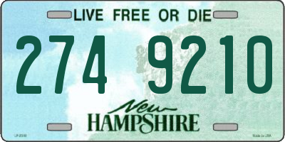 NH license plate 2749210