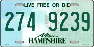 NH license plate 2749239