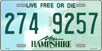 NH license plate 2749257