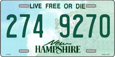 NH license plate 2749270
