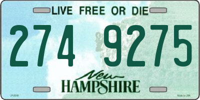 NH license plate 2749275