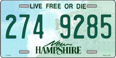 NH license plate 2749285