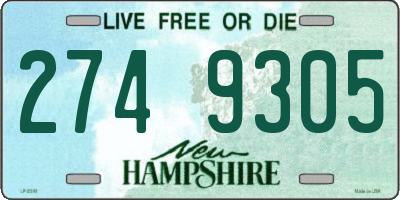 NH license plate 2749305