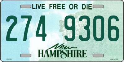 NH license plate 2749306