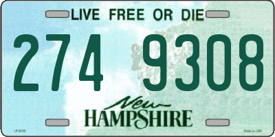 NH license plate 2749308