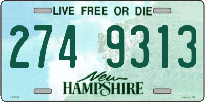 NH license plate 2749313
