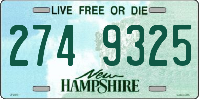 NH license plate 2749325