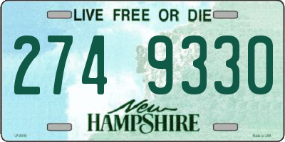 NH license plate 2749330