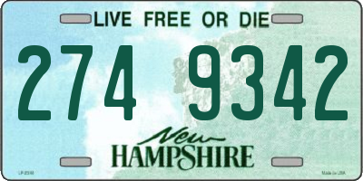 NH license plate 2749342