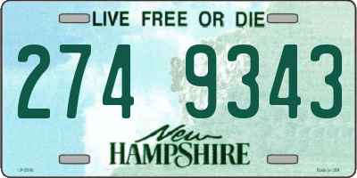 NH license plate 2749343