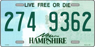 NH license plate 2749362