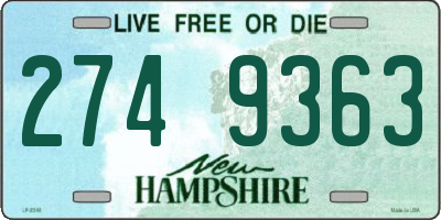 NH license plate 2749363