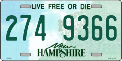 NH license plate 2749366