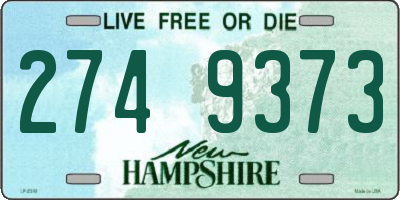 NH license plate 2749373