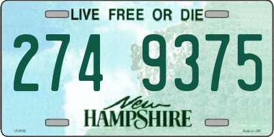 NH license plate 2749375