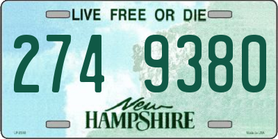 NH license plate 2749380