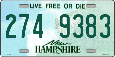 NH license plate 2749383