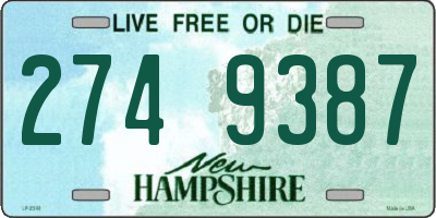 NH license plate 2749387
