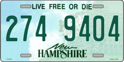 NH license plate 2749404