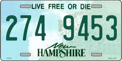 NH license plate 2749453