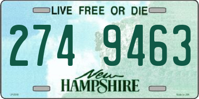 NH license plate 2749463