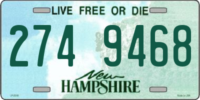 NH license plate 2749468