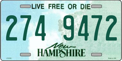 NH license plate 2749472