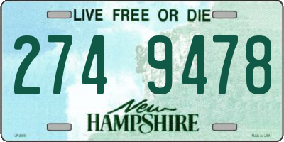 NH license plate 2749478