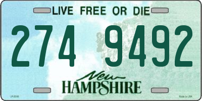 NH license plate 2749492