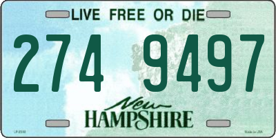 NH license plate 2749497