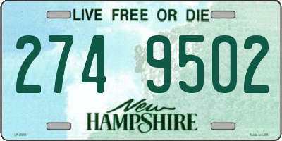 NH license plate 2749502