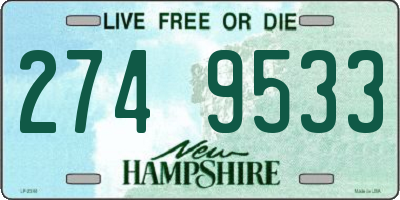 NH license plate 2749533