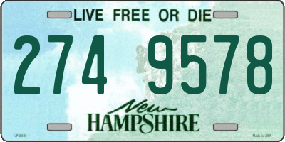 NH license plate 2749578