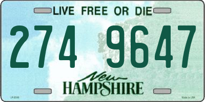 NH license plate 2749647