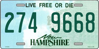 NH license plate 2749668