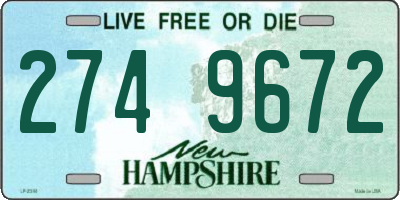NH license plate 2749672