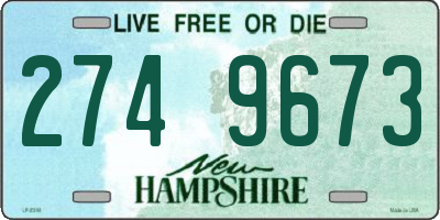 NH license plate 2749673