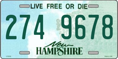 NH license plate 2749678