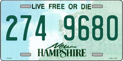 NH license plate 2749680