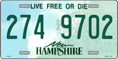 NH license plate 2749702