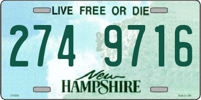 NH license plate 2749716