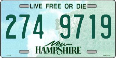 NH license plate 2749719