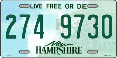 NH license plate 2749730