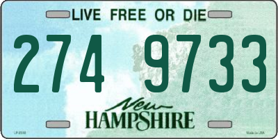 NH license plate 2749733
