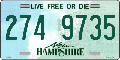 NH license plate 2749735