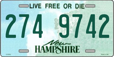 NH license plate 2749742