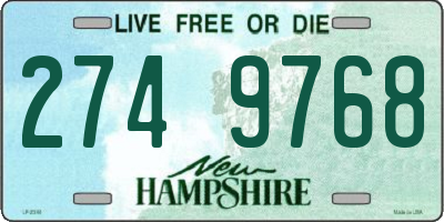 NH license plate 2749768