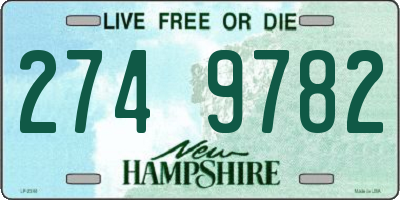 NH license plate 2749782
