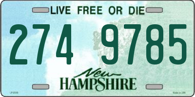 NH license plate 2749785