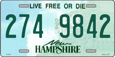 NH license plate 2749842